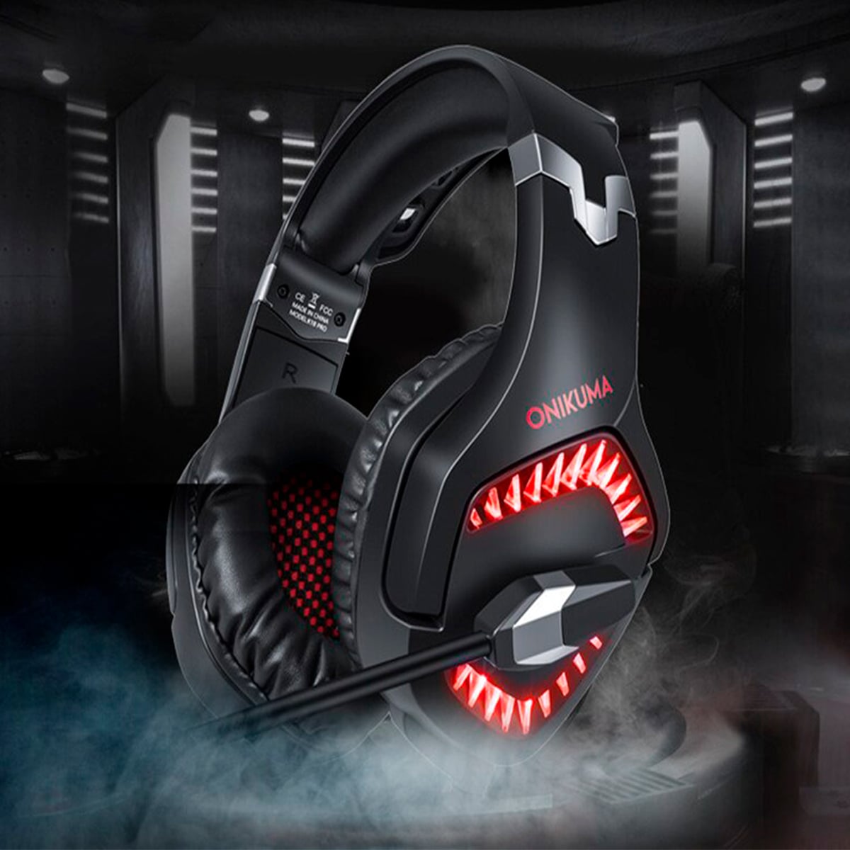 AUDÍFONOS GAMER ONIKUMA HEADSET K1B PRO PC PS4 XBOX ROJO - 1