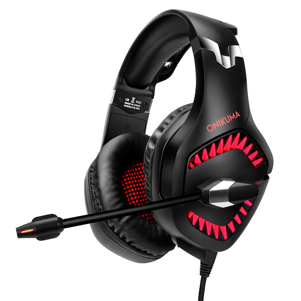AUDÍFONOS GAMER ONIKUMA HEADSET K1B PRO PC PS4 XBOX ROJO - 2