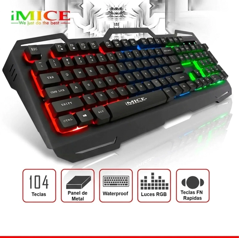 TECLADO GAMER UNIVERSAL IMICE PREMIUM AK 400 GAMER RETROILUMINADO - 2
