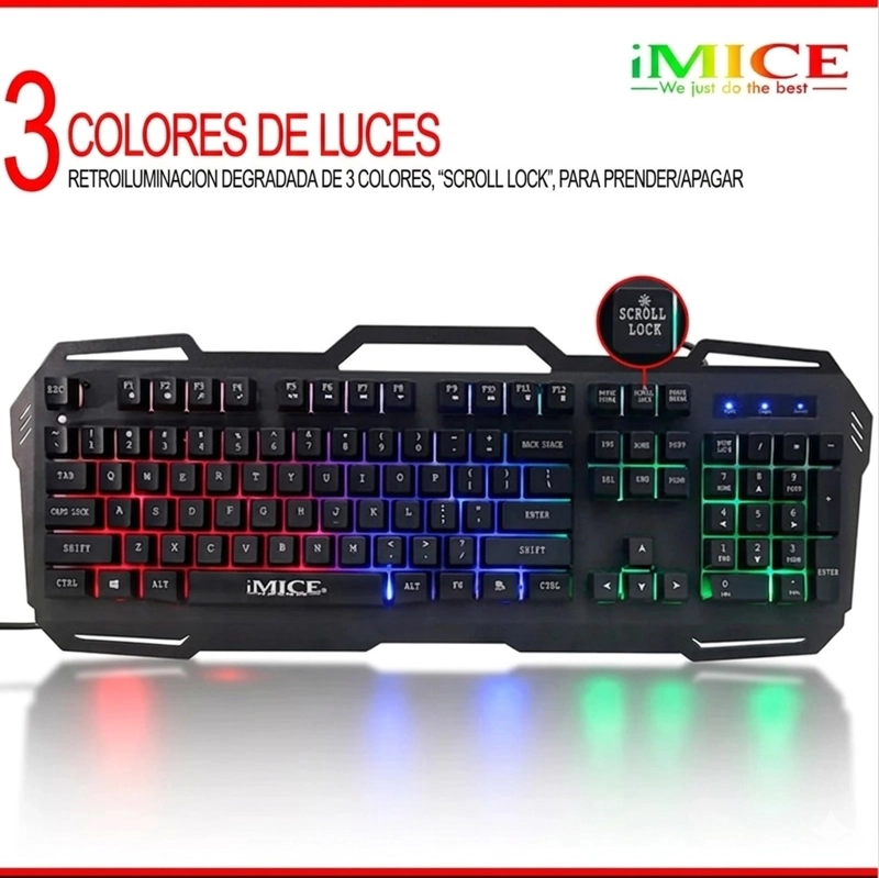 TECLADO GAMER UNIVERSAL IMICE PREMIUM AK 400 GAMER RETROILUMINADO - 5