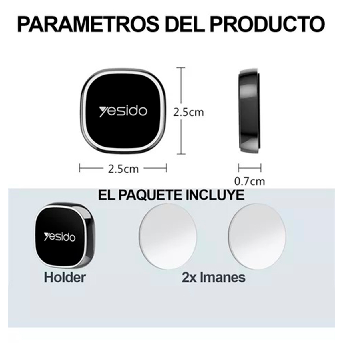 SOPORTE HOLDER PORTA CELULAR MAGNETICO PARA AUTO YESIDO C81 ROSADO - 2