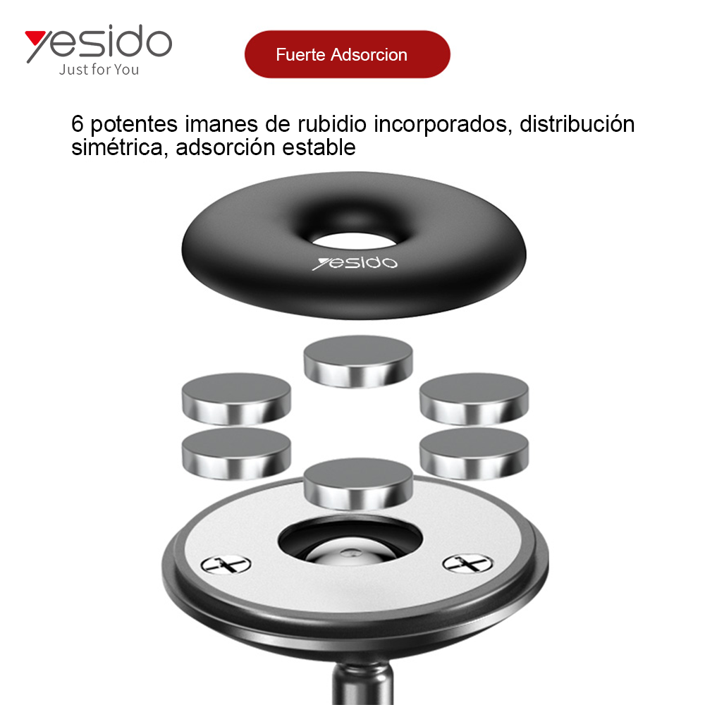 SOPORTE HOLDER PORTA CELULAR MAGNETICO MARCA YESIDO C93 - 6
