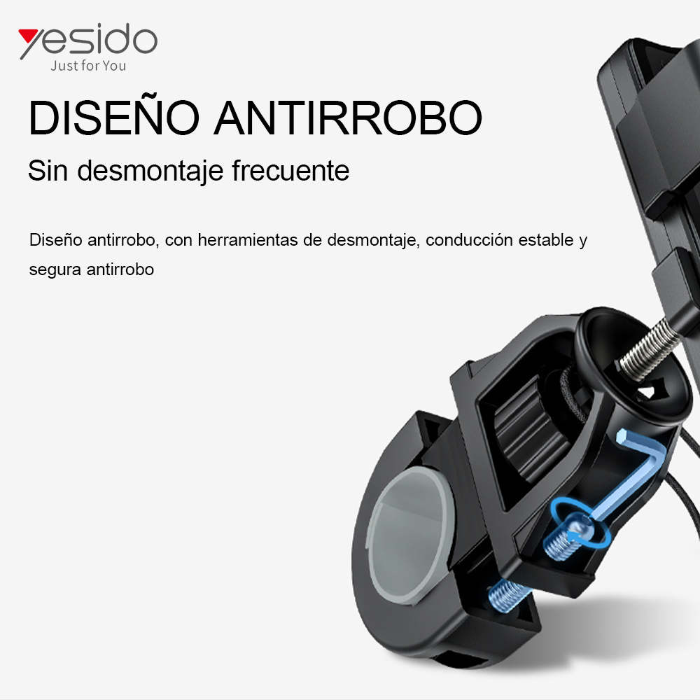 SOPORTE PORTA CELULAR YESIDO HOLDER MOTO BICICLETA C94 - 8