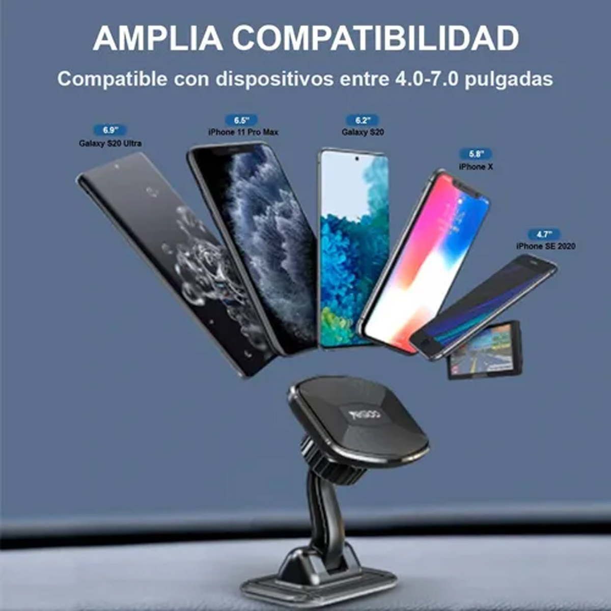 SOPORTE CELULAR YESIDO AUTO PORTA TELÉFONO MAGNÉTICO C129 - 2
