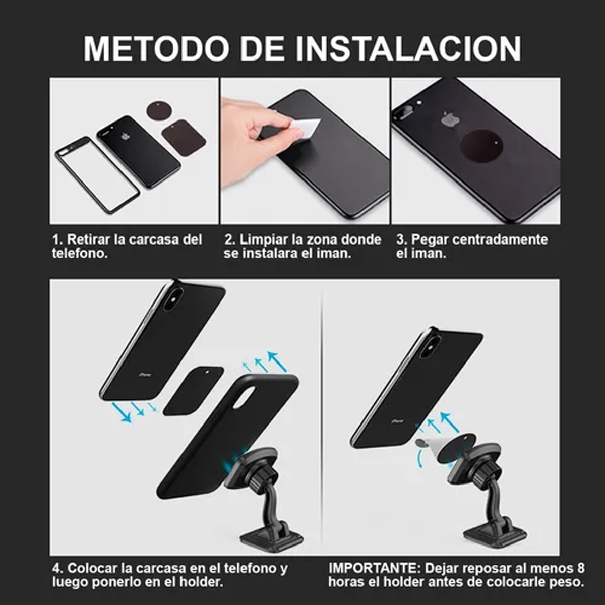 SOPORTE CELULAR YESIDO AUTO PORTA TELÉFONO MAGNÉTICO C129 - 4