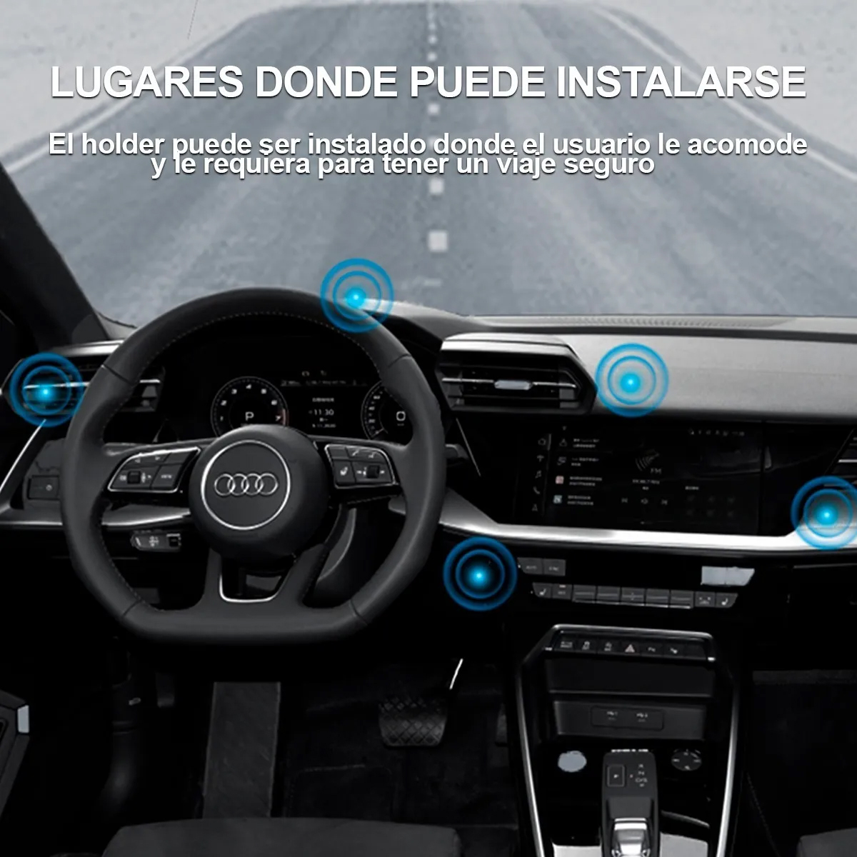 SOPORTE CELULAR YESIDO AUTO PORTA TELÉFONO MAGNÉTICO C129 - 8