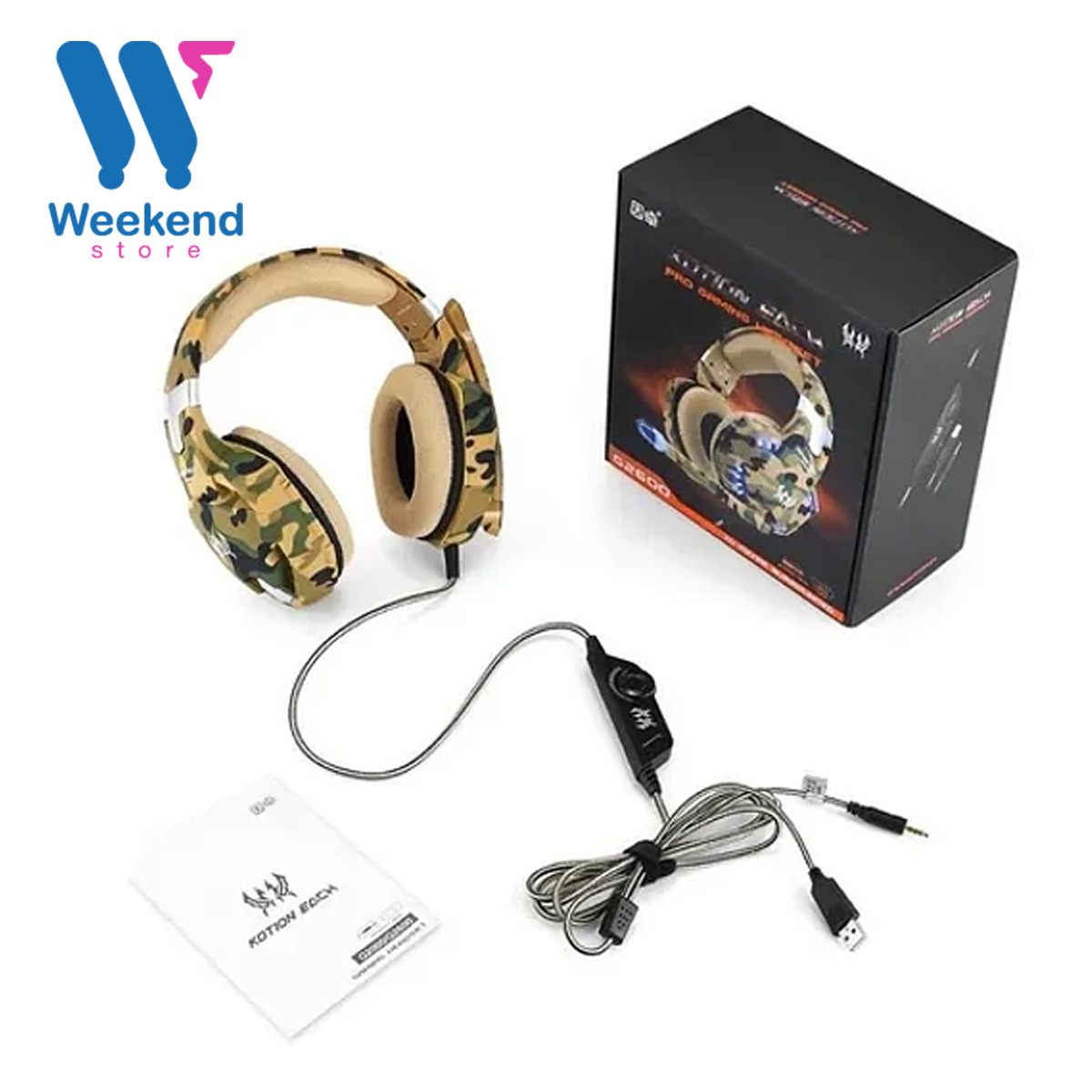 AUDÍFONOS GAMER KOTION EACH HEADSET STEREO G2600 LUZ LED - 5