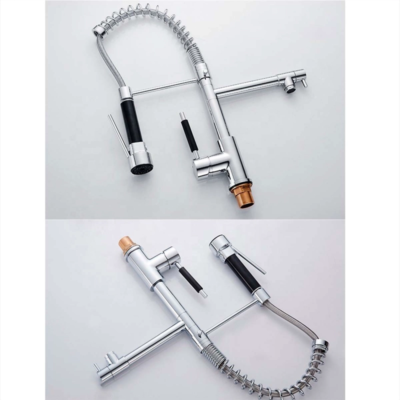 LLAVE GRIFERÍA LAVAPLATOS DOBLE CUELLO CISNE FLEXIBLE COCINA TAP01 PLATEADO - 5