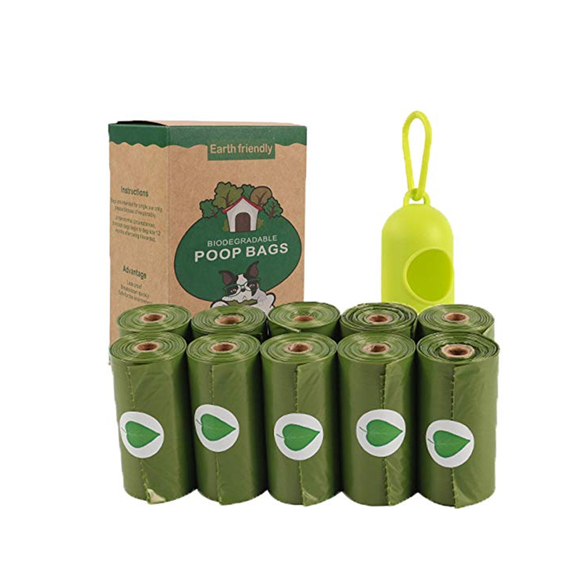 DISPENSADOR PERRO BASURA + 150 BOLSAS BIODEGRADABLE - 1