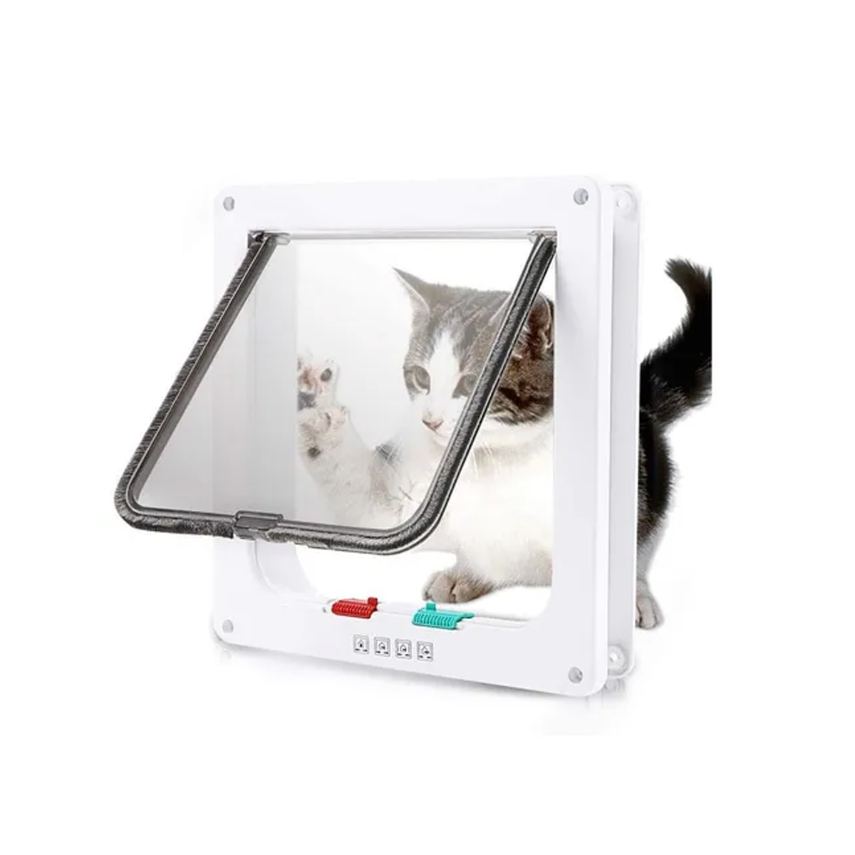 PUERTA INTERIOR PARA GATOS Y PERROS MASCOTAS 25X23.5 CM - 5