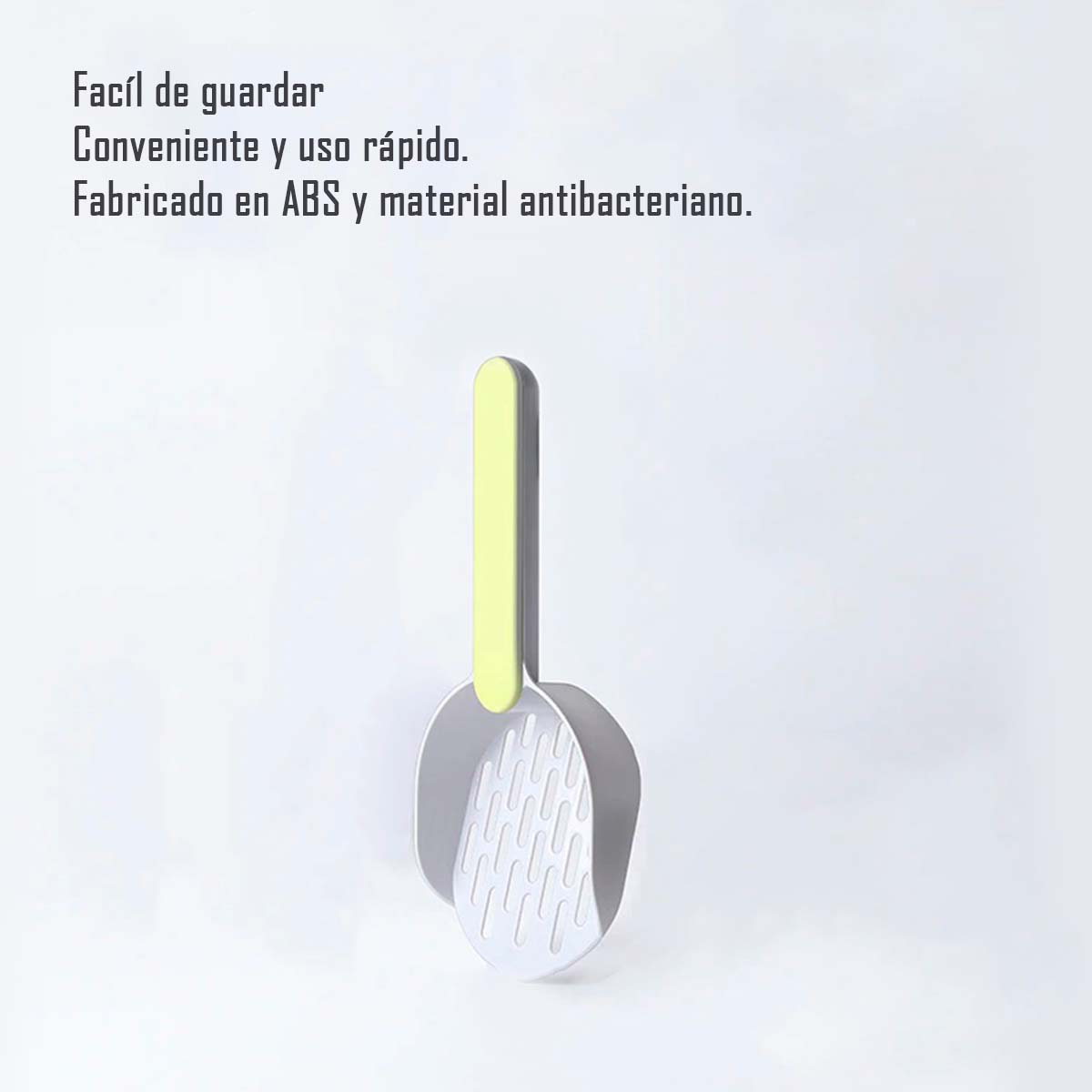 PALA SANITARIA RECOGEDOR FECAL ARENERO DE GATOS GRIS - 5