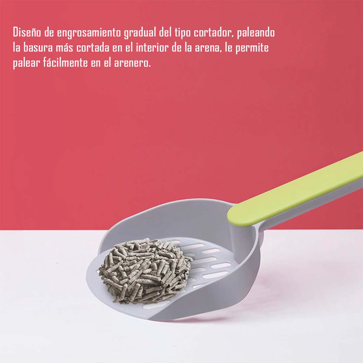 PALA SANITARIA RECOGEDOR FECAL ARENERO DE GATOS GRIS - 6