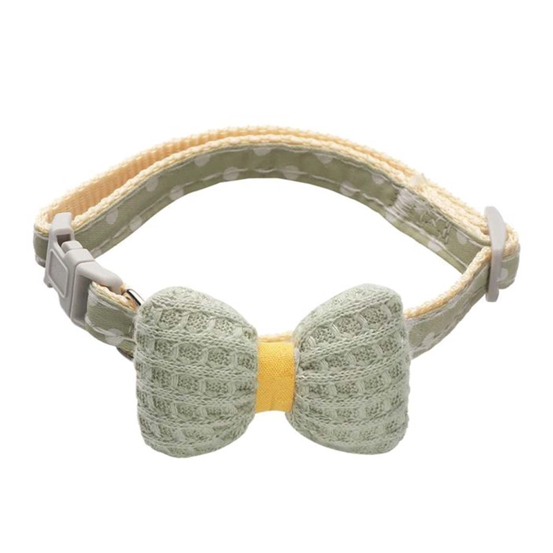 COLLAR DE ALGODON LAZO PARA MASCOTAS PEQUEÑAS GATO Y PERRO AMARILLO - 1