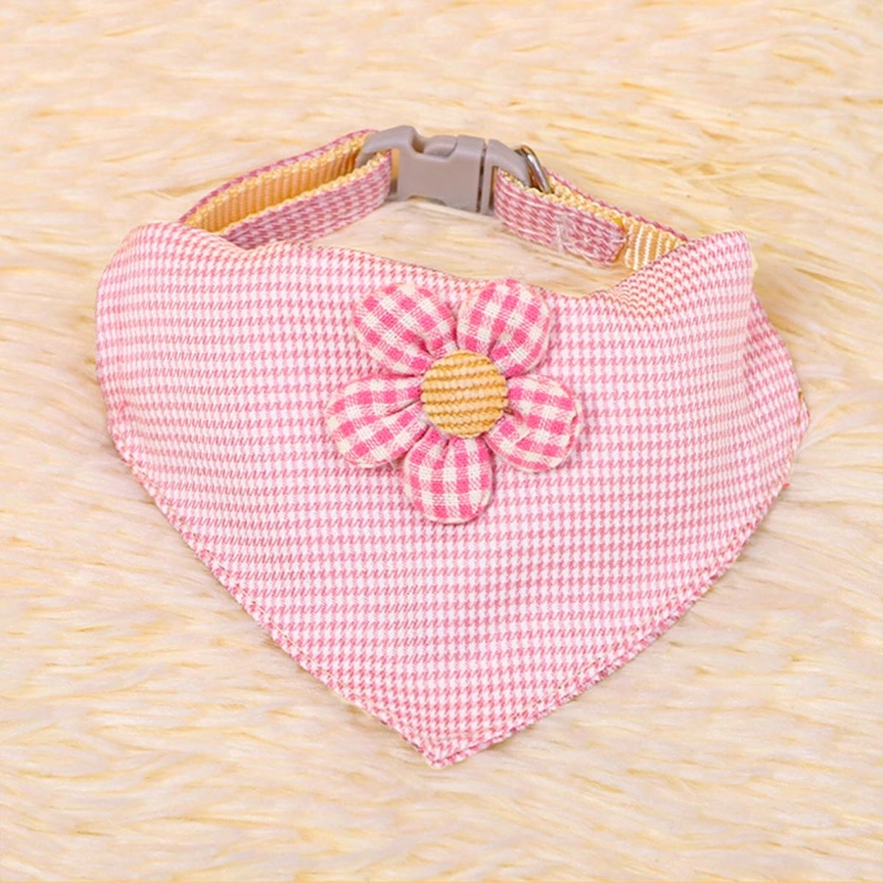 COLLAR BUFANDA PAÑUELO PARA MASCOTA PERRO GATO CON FLOR - 2