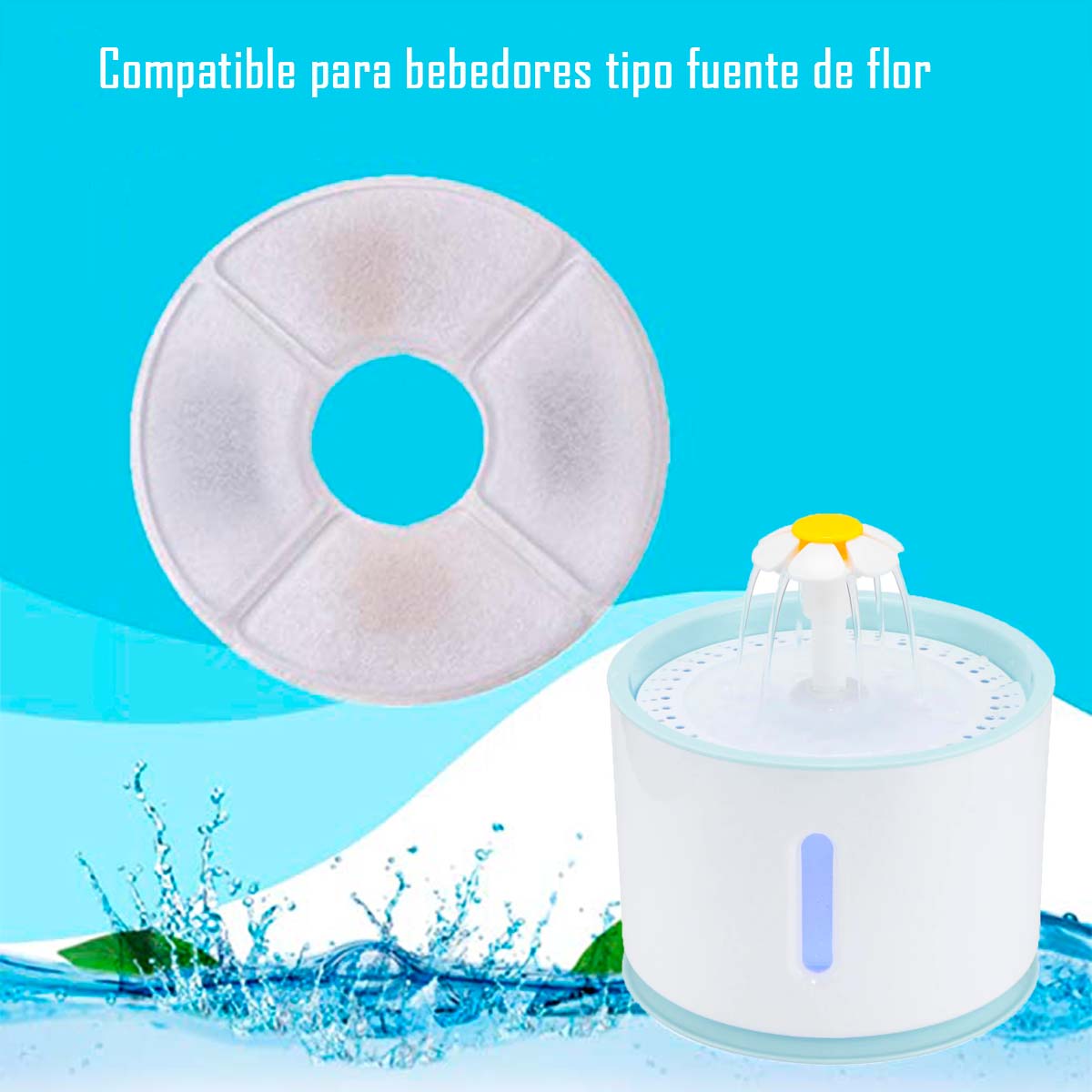 FILTROS PARA BEBEDERO FUENTE DE AGUA MASCOTAS PACK X 4 UNDS - 5