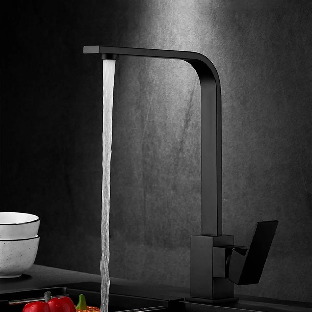 LLAVE GRIFERÍA LAVAPLATOS CUADRADO CUELLO GIRATORIO TAP26 - 2