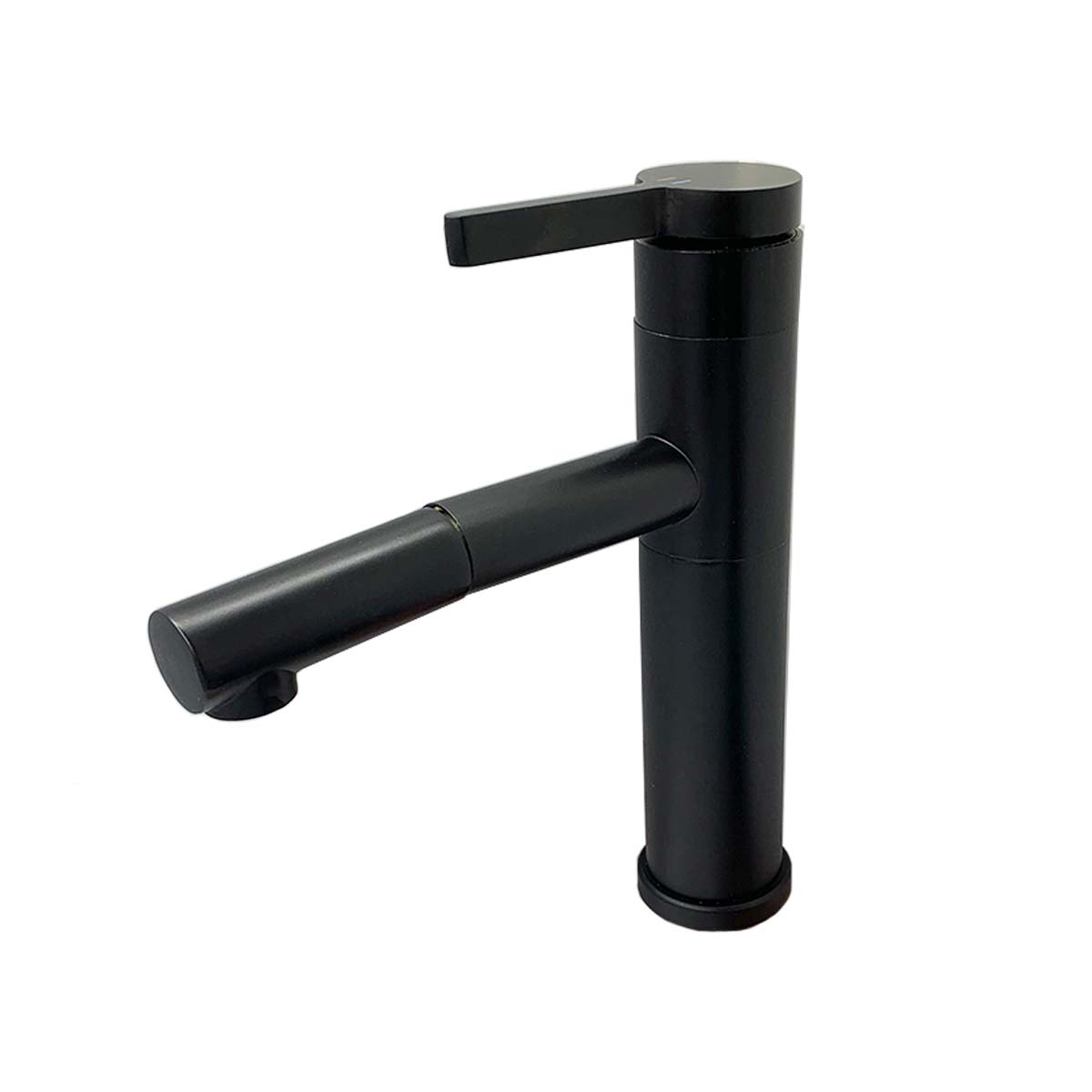 LLAVE GRIFERÍA LAVAMANOS CON CUELLO EXTENSIBLE NEGRO TAP24 - 1