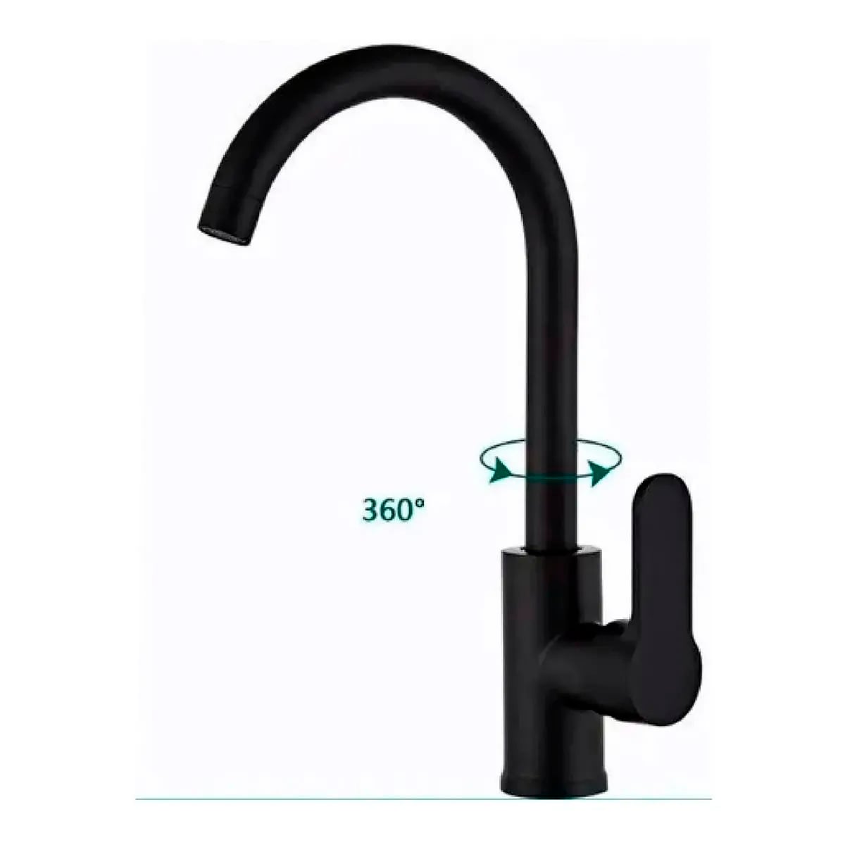 LLAVE GRIFERÍA LAVAMANOS CON CUELLO EXTENSIBLE NEGRO TAP24 - 2