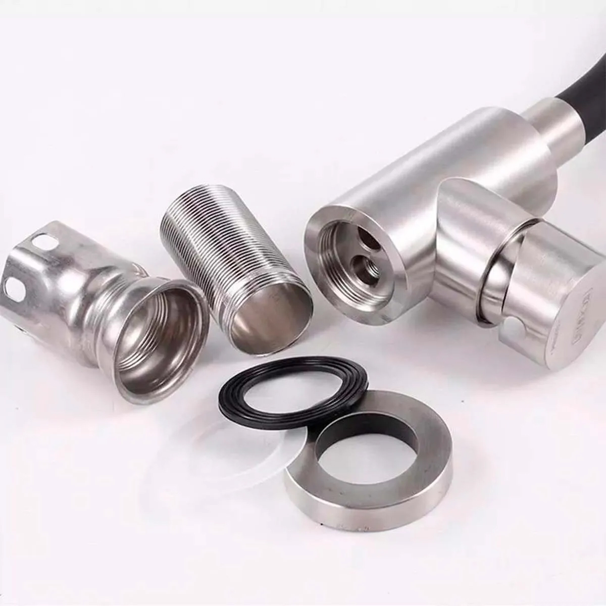 LLAVE GRIFERÍA LAVAPLATOS CUELLO CISNE FLEXIBLE TAP15 NEGRO - 7