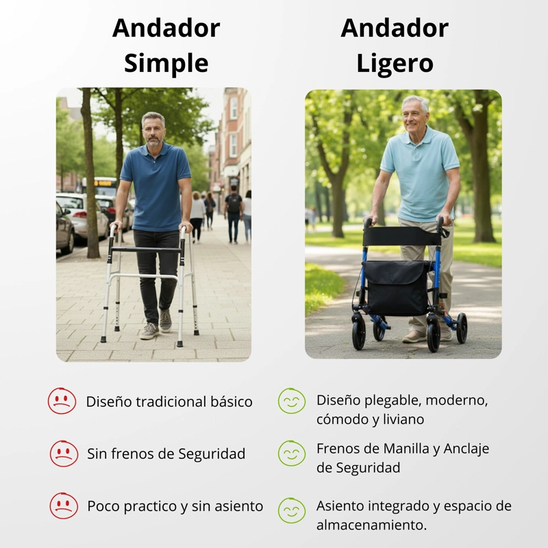 ANDADOR BURRITO 4 RUEDAS CON ASIENTO PORTÁTIL 1002B - 6
