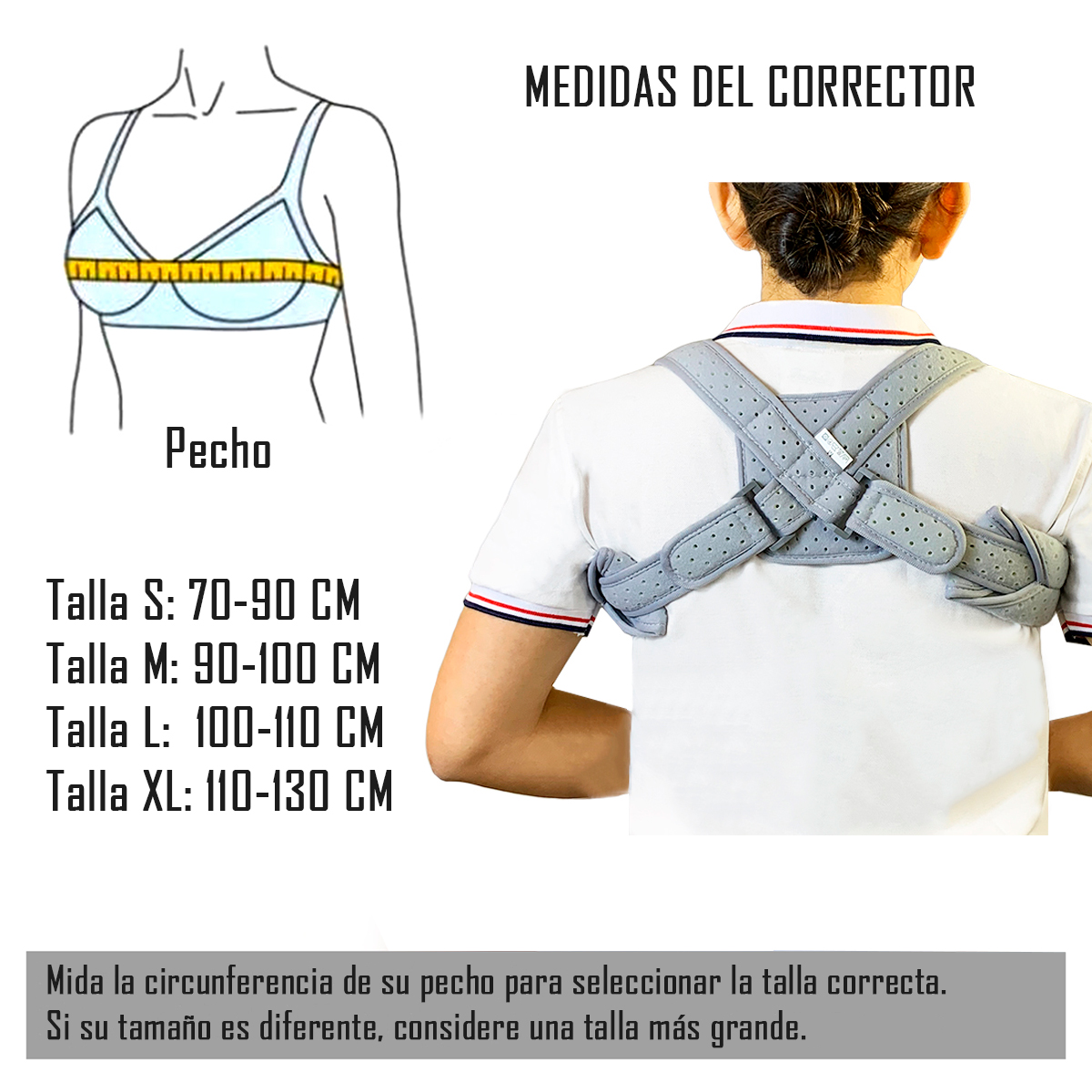 CORRECTOR POSTURA SOPORTE ESPALDA UNISEX - 4