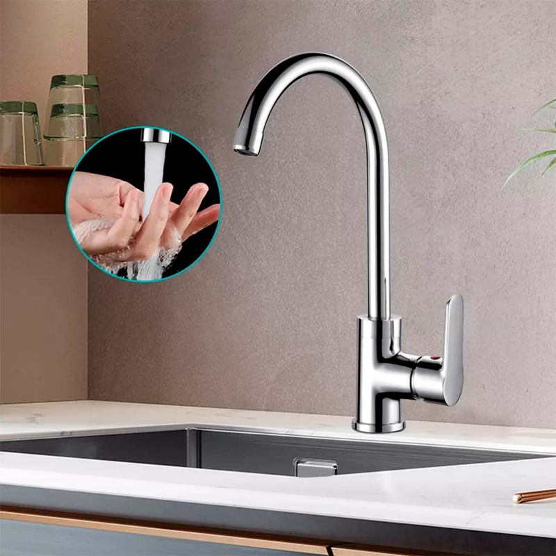 LLAVE GRIFERÍA LAVAPLATOS CUELLO CISNE PLATEADO MONOMANDO TAP 25 - 2