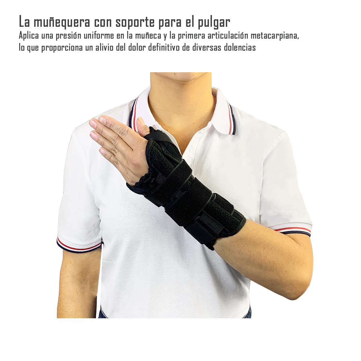 ORTESIS DE MUÑECA CON DEDO PULGAR TALLA M IZQUIERDA CALIDAD PREMIUM - 2