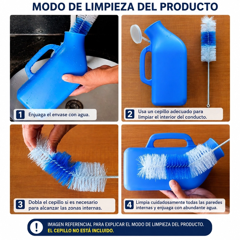 PATO URINARIO MASCULINO CUELLO CORTO CON TAPA PORTÁTIL - 4