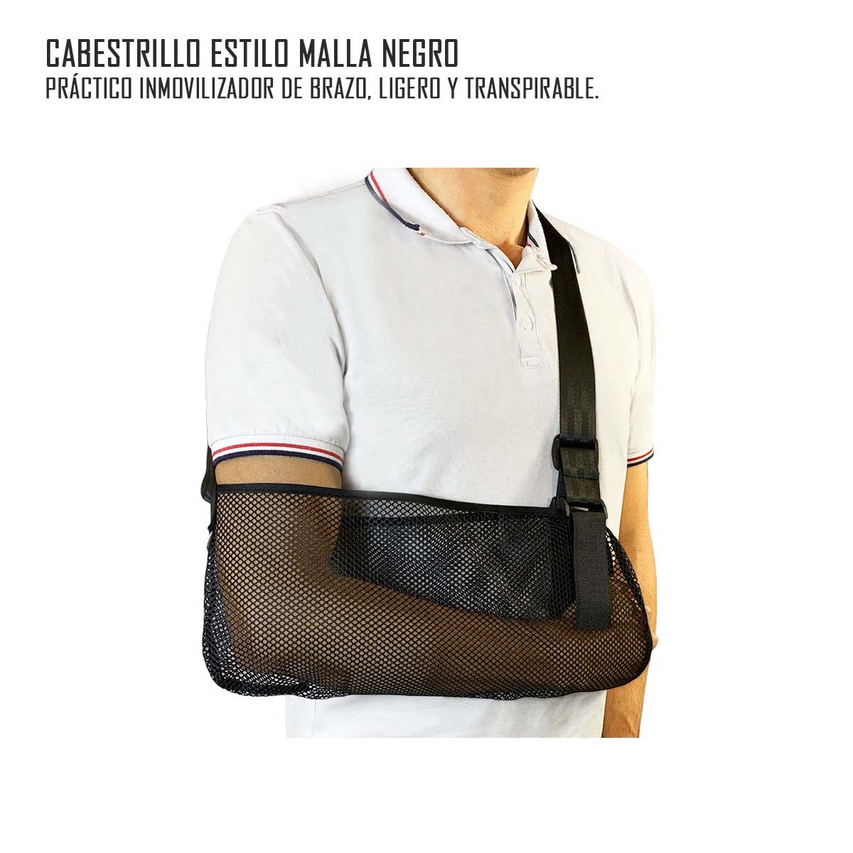 CABESTRILLO INMOVILIZADOR MALLA PARA BRAZO TALLA L NEGRO ONEDER - 2
