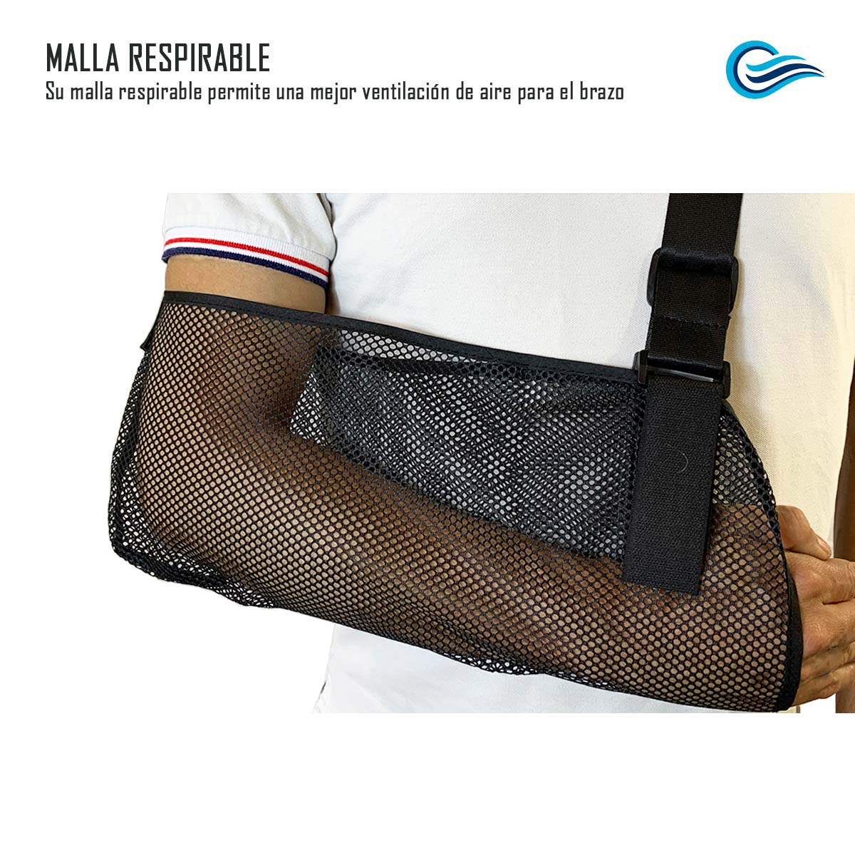 CABESTRILLO INMOVILIZADOR MALLA PARA BRAZO TALLA L NEGRO ONEDER - 3