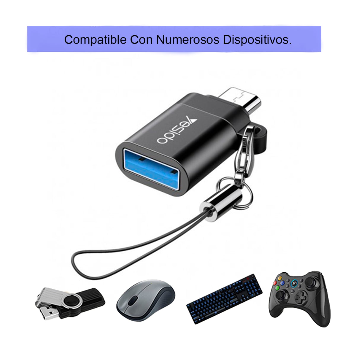 ADAPTADOR OTG YESIDO USB A MICRO USB (GS07) - 2