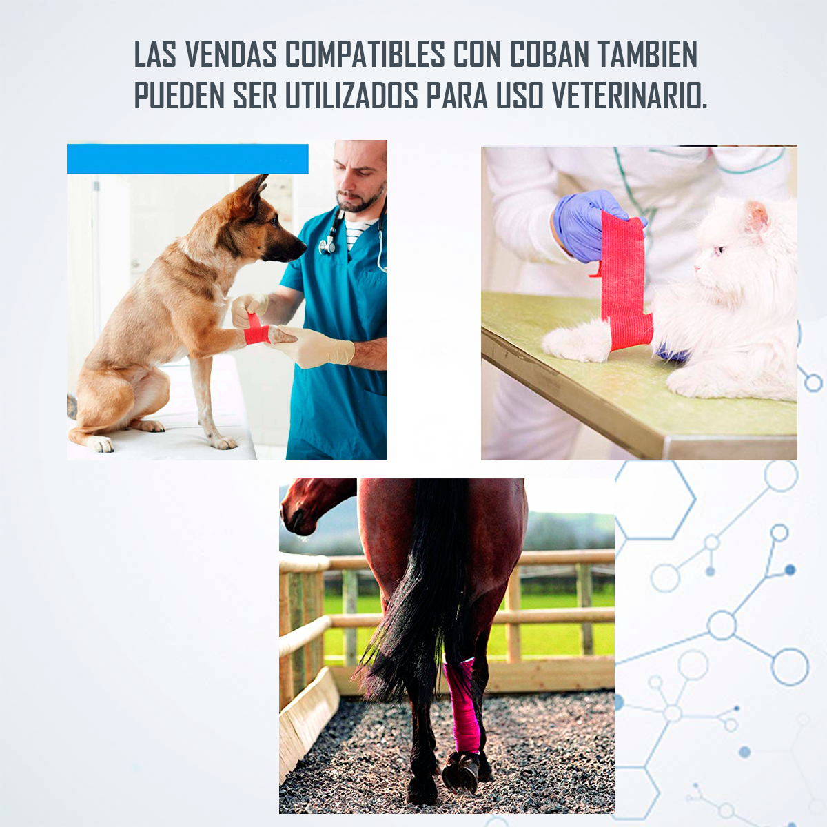 VENDA AUTOADHERENTE COMPATIBLE CON COBAN 10CM X 4.5MT- 1 UND ROJO - 3