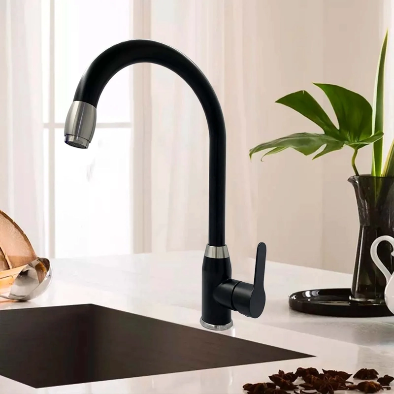 LLAVE GRIFERÍA LAVAPLATOS MONOMANDO CUELLO CISNE ELEGANTE TAP21 - 6