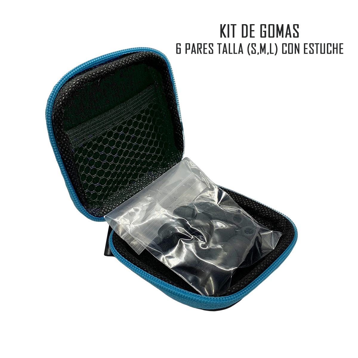 KIT- 6 PARES GOMAS AURICULAR - AUDÍFONOS - EAR - TALLA S M L - 3