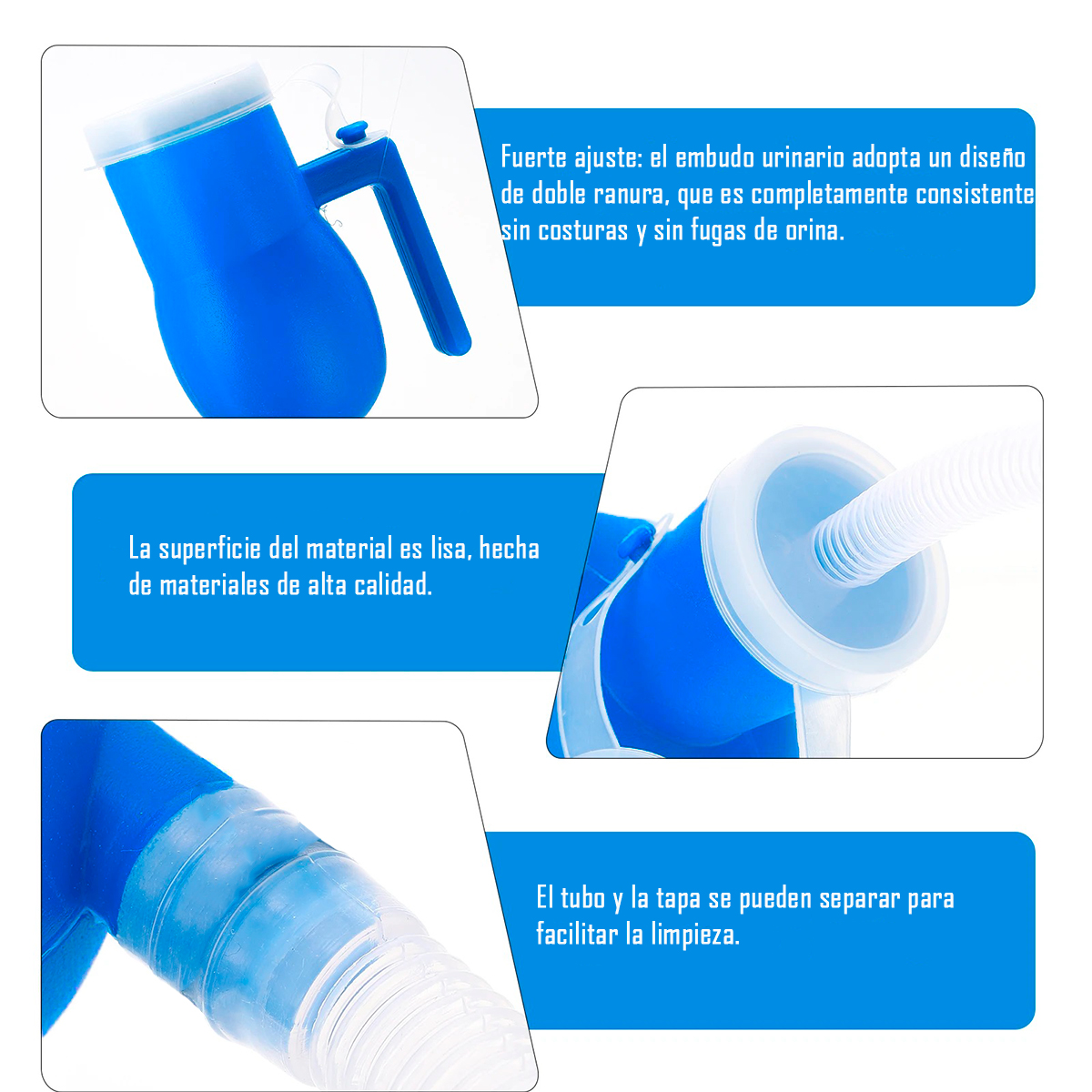 PATO URINARIO MASCULINO MANGUERA CAPACIDAD 2000 ML - 5