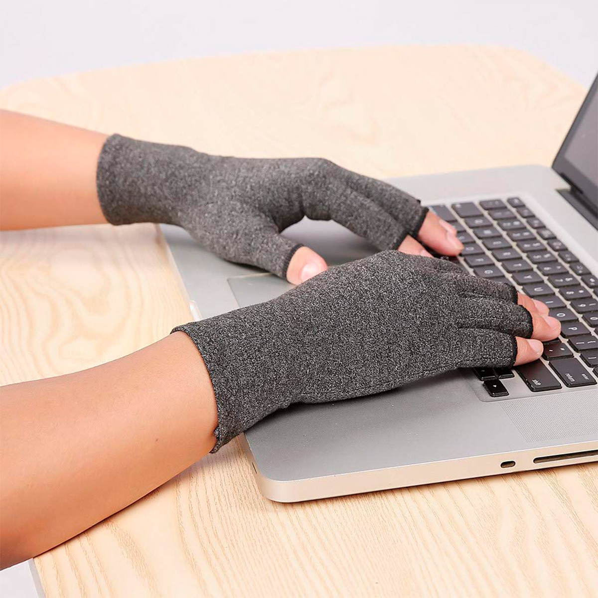 GUANTES DE COMPRESIÓN PARA ARTRITIS, ARTROSIS Y TENDITIS GRIS L - 4