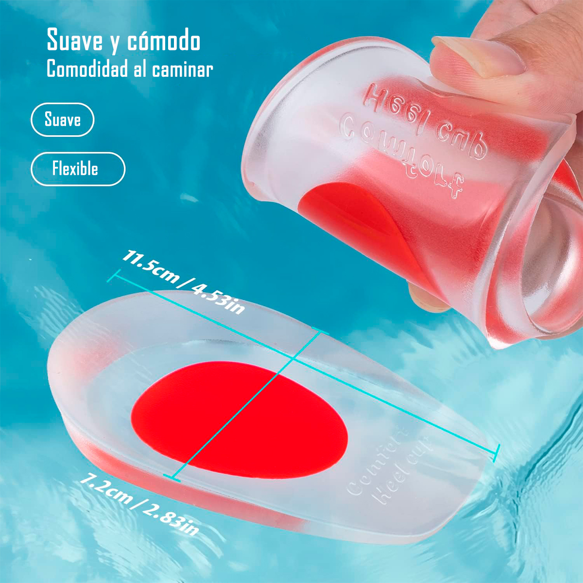 PLANTILLAS ORTOPEDICAS TALONERAS SILICONA ESPOLON S - M - 1