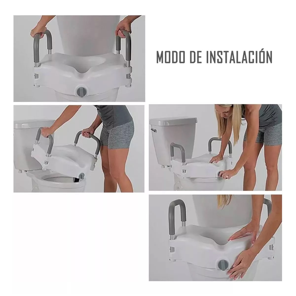 CHATA ALZA BAÑO APOYA BRAZOS DESMONTABLES PORTÁTIL - 7