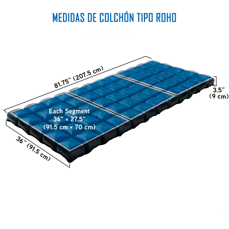 COLCHON ANTIESCARAS FLOTACION SECA 3 SECCIONES FUNDA - 3