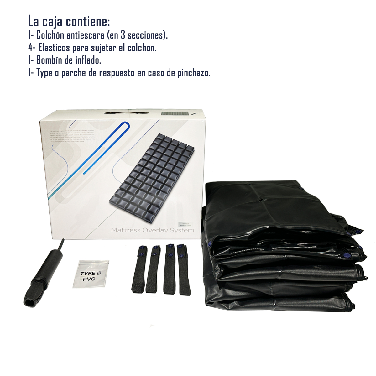 COLCHON ANTIESCARAS INFLABLE FLOTACIÓN SECA 3 SECCIONES - 6