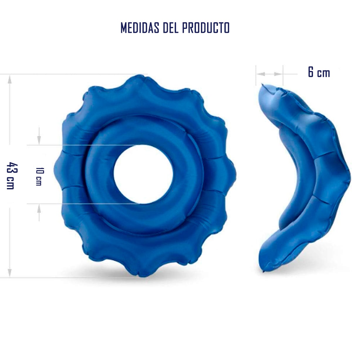 COJIN PICARON ANTIESCARA ORTOPÉDICO INFLABLE LAVABLE - 3