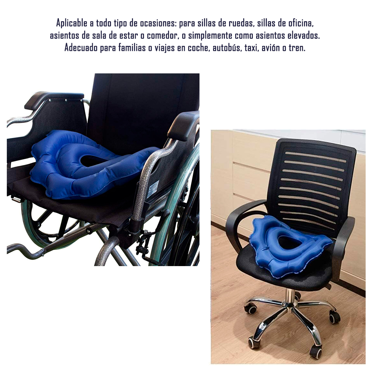 COJIN PICARON ANTIESCARA ORTOPÉDICO INFLABLE LAVABLE - 4