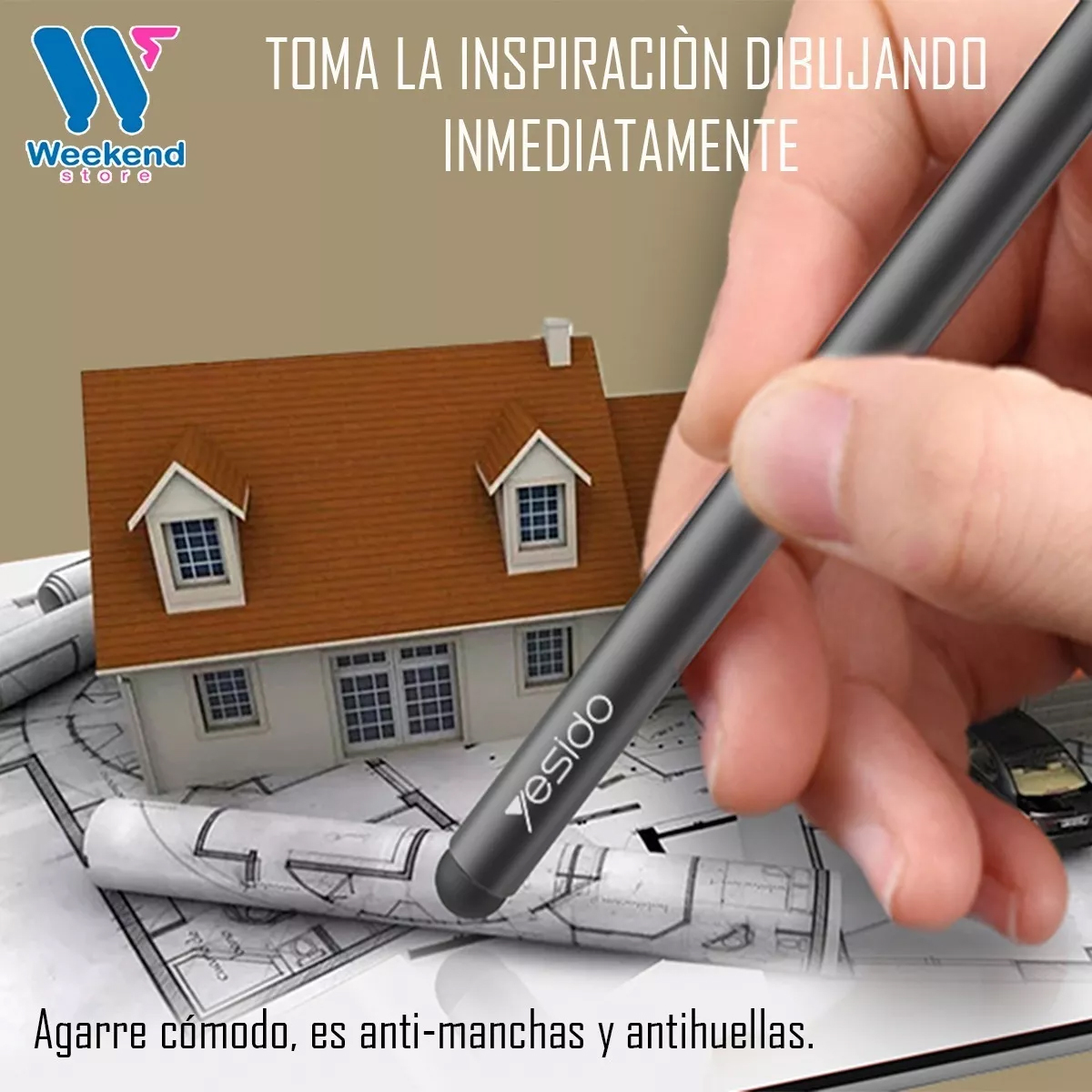 LÁPIZ TÁCTIL ÓPTICO CAPACITIVO DOBLE PUNTA YESIDO ST01 - 6