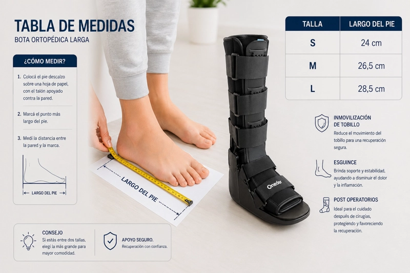 BOTA ORTOPÉDICA INMOVILIZADORA LARGA PREMIUM ADULTO ONEDER - 7