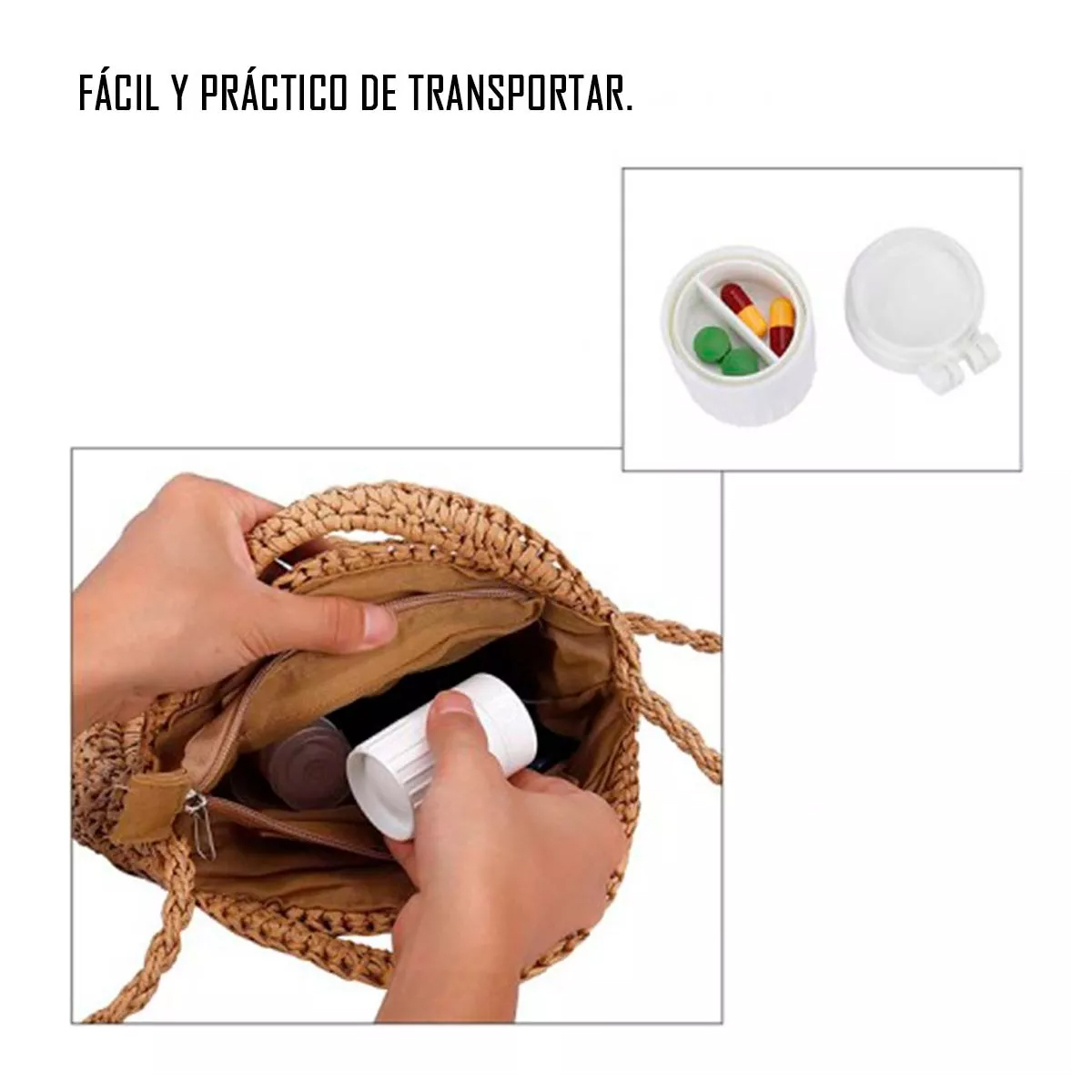 CONTENEDOR, CORTADOR Y MOLEDOR DE PASTILLAS 4 EN 1 - 3