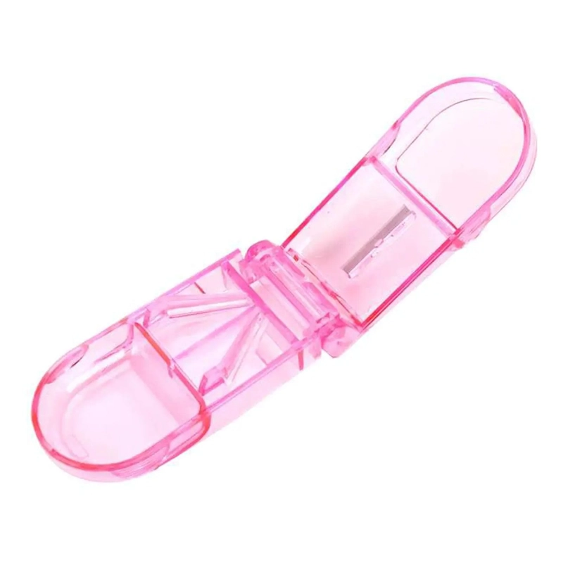 PASTILLERO ORGANIZADOR CORTADOR DOSIFICADOR PASTILLA ROSA - 1