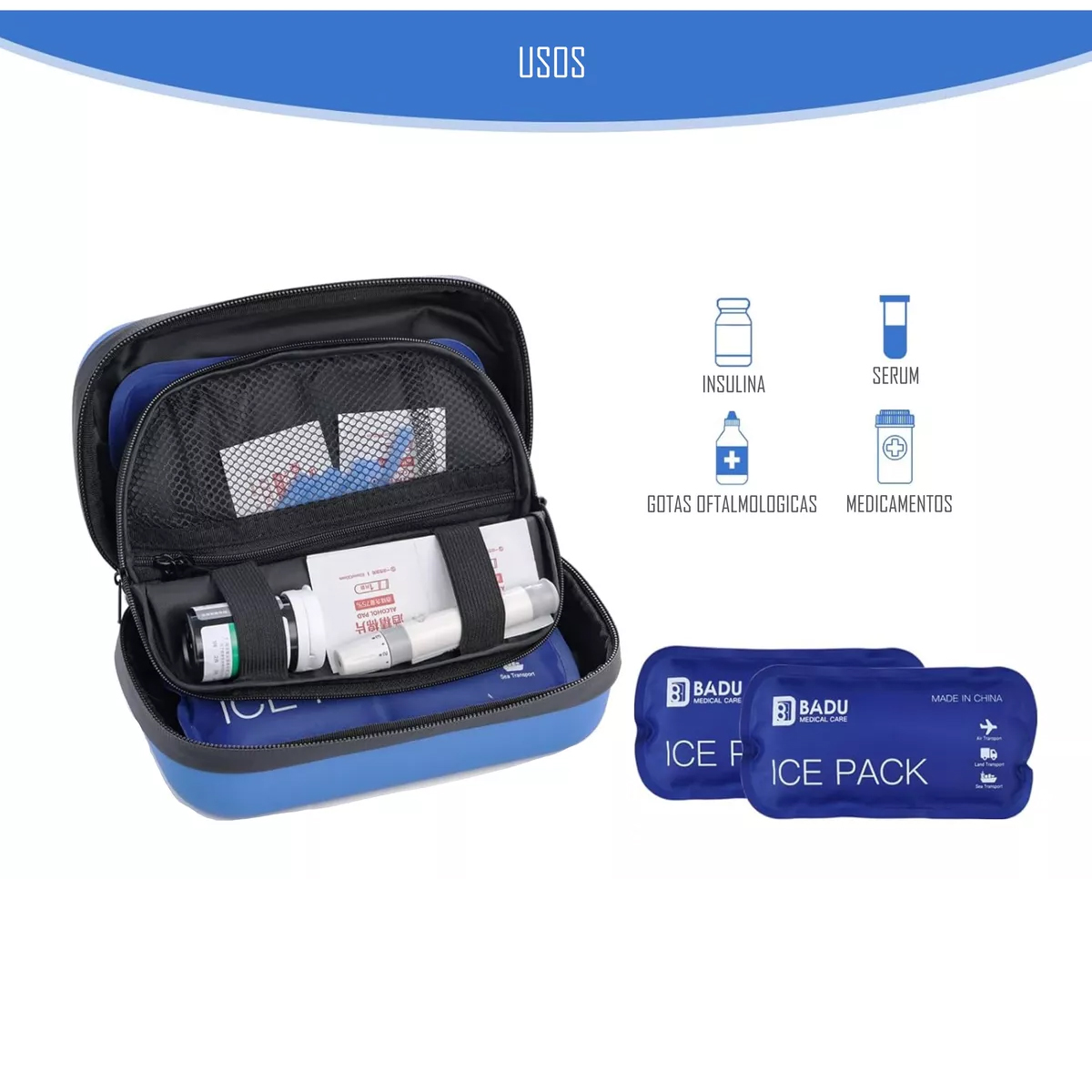 BOLSO ESTUCHE VIAJE COOLER PORTA INSULINA DIABÉTICOS - 2