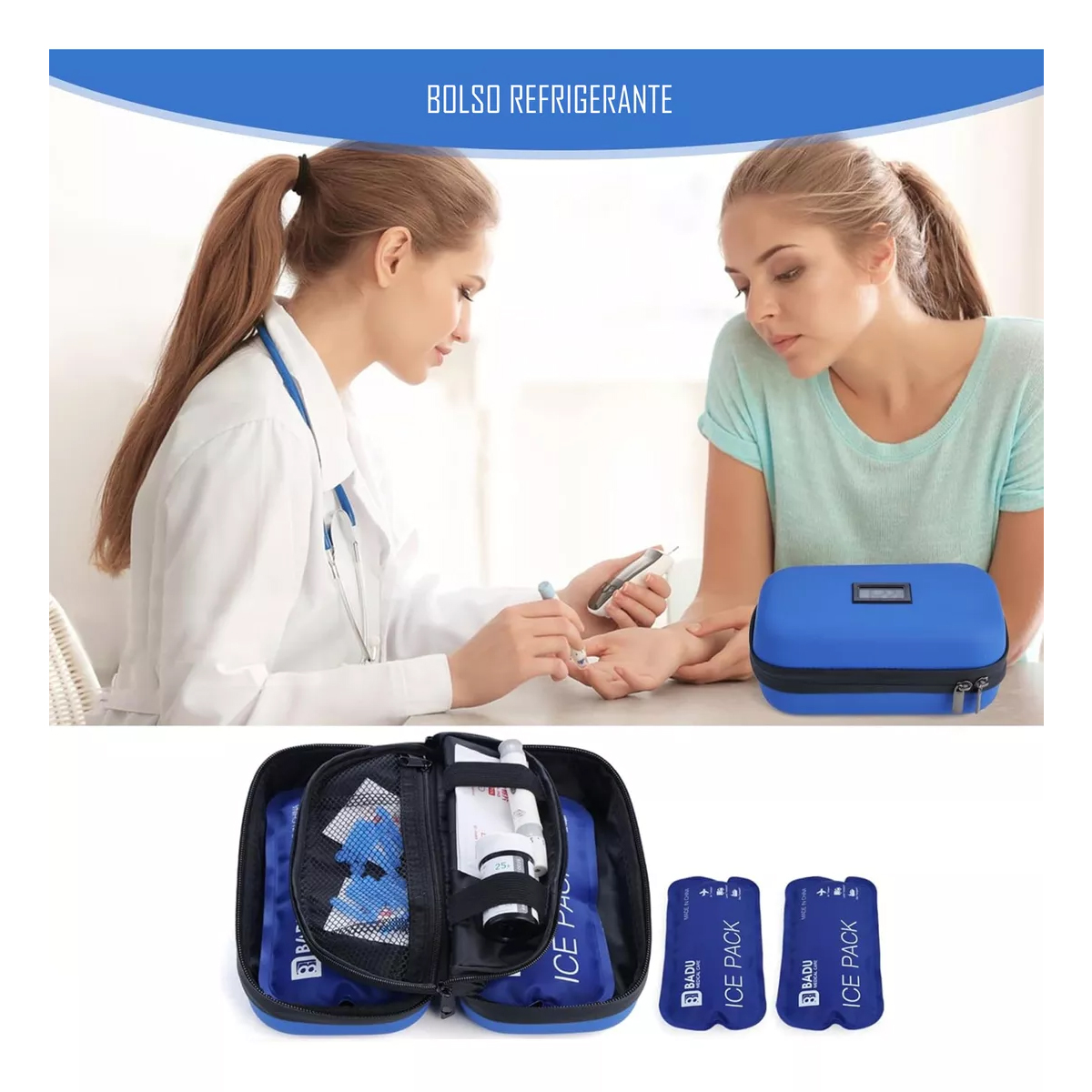BOLSO ESTUCHE VIAJE COOLER PORTA INSULINA DIABÉTICOS - 3