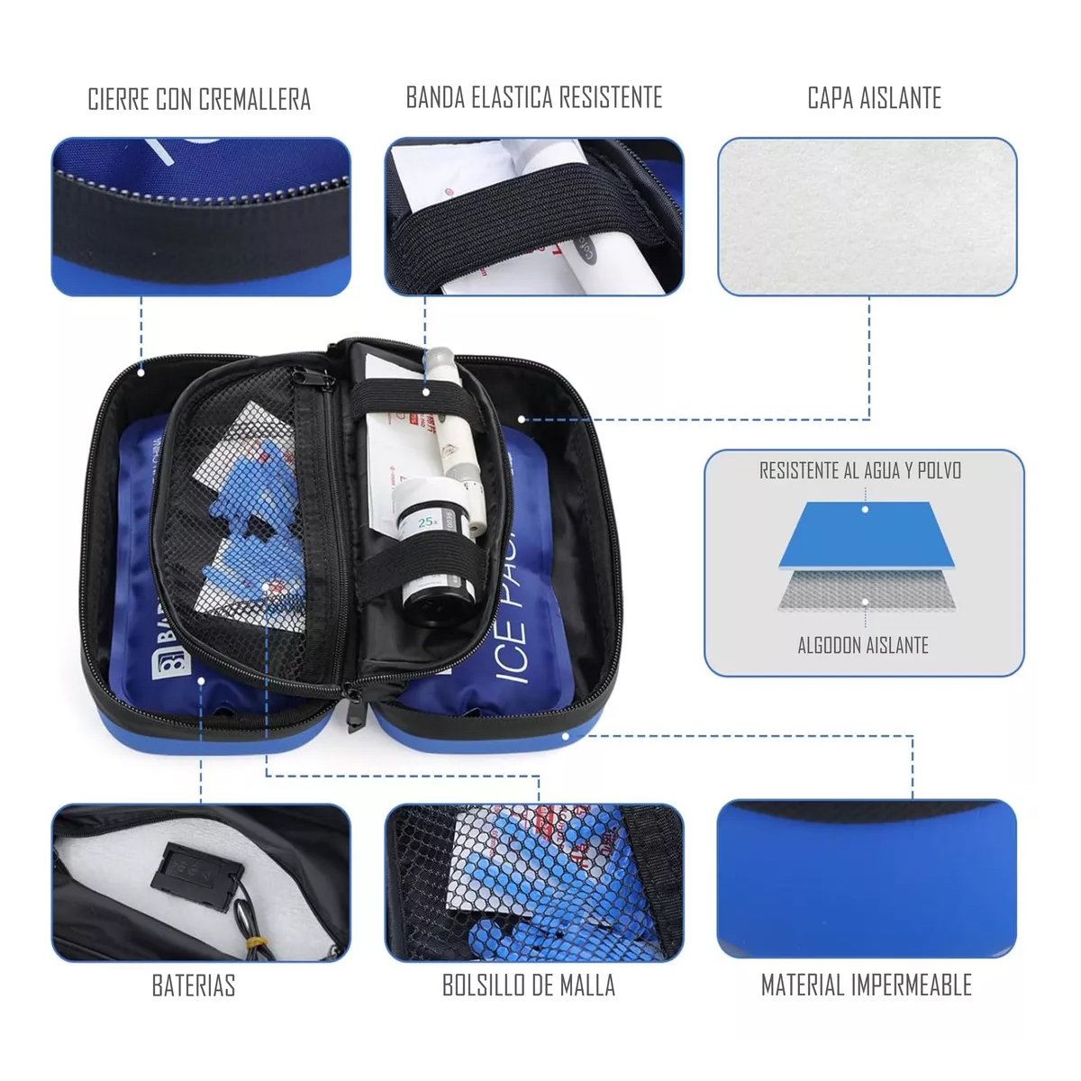 BOLSO ESTUCHE VIAJE COOLER PORTA INSULINA DIABÉTICOS - 4