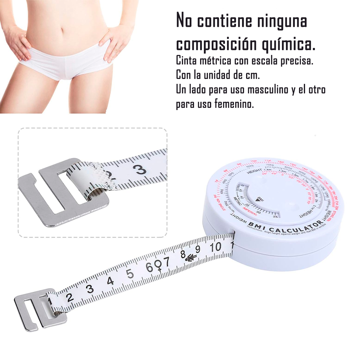 CINTA MÉTRICA HUINCHA INDICADOR DE MASA CORPORAL IMC ONEDER - 5